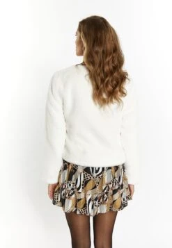 Faina Embell - Imitatieleren Jas - Wollweiss -Dameskledingwinkel 0363d69d514a475eba7502123b28d26b