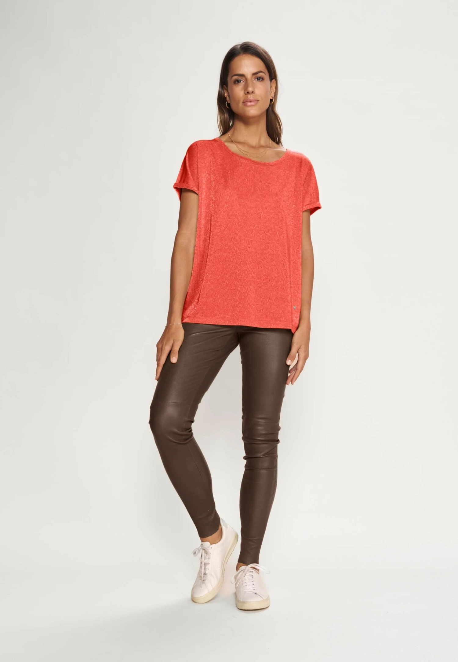 Mos Mosh Kay Tee - T-Shirt Basic - Burnt Ochre 4 Mos Mosh Kay Tee - T-Shirt Basic - Burnt Ochre - Afbeelding 2