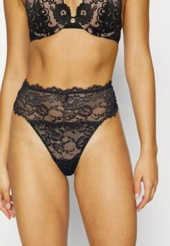 Anna Field 5Pp High Rise Lace Thong - String - Black -Dameskledingwinkel 261539c447ee458fa0e0b69775c783a4
