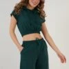 LELA Two Piece Set - Regular Fit - Shorts - Dark Green Melange 1 LELA Two Piece Set - Regular Fit - Shorts - Dark Green Melange -Dameskledingwinkel 2ae1ea70f88344328149ddadb46b3589