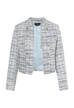 Faina Bouclé - Blazer - Blau Mehrfarbig -Dameskledingwinkel 39362cc806cf413aa20bfa6e7f1b5688