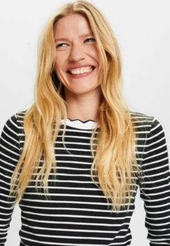 ESPRIT Muschelkante Am Ausschnitt - Longsleeve - Black -Dameskledingwinkel 3b4e6e0b5a0a48d09a5ec484746cc247