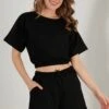 LELA Two Piece Set - Regular Fit - Shorts - Black -Dameskledingwinkel 619596d0c34b4198b54366af8a45fe7f
