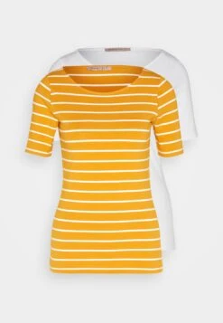Anna Field T-Shirt Print - Dark Yellow/White -Dameskledingwinkel 68c751402ad344f6b49518e6d25e3007