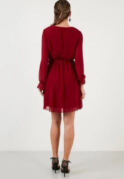 LELA Mini- Jurk - Bordeaux -Dameskledingwinkel 74d1d23a325f46848303e7459e248be2