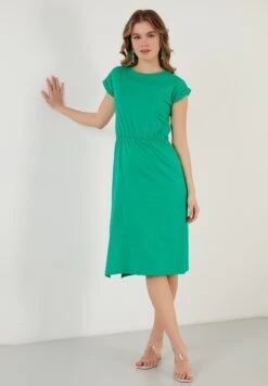 LELA Short Sleeve Midi - Jurk - Benetton Color -Dameskledingwinkel 7d6c32ea151f4d3cafba612698aacee0