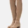 Overknee Laarzen - Beige -Dameskledingwinkel 8aacc4850f7d4cf48102a28313092cc2