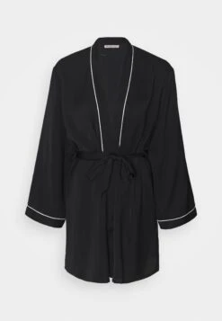 Anna Field Amanda Satin Dressing Gown - Badjas - Black -Dameskledingwinkel 8d83c445099f4342aabc07d1ce2caede
