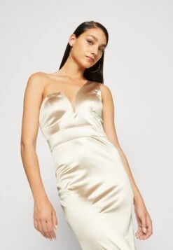 Wal G Evalina One Sleeve Maxi - Galajurk - Champagne -Dameskledingwinkel 9346ebbebd34415996d3098c673a1593