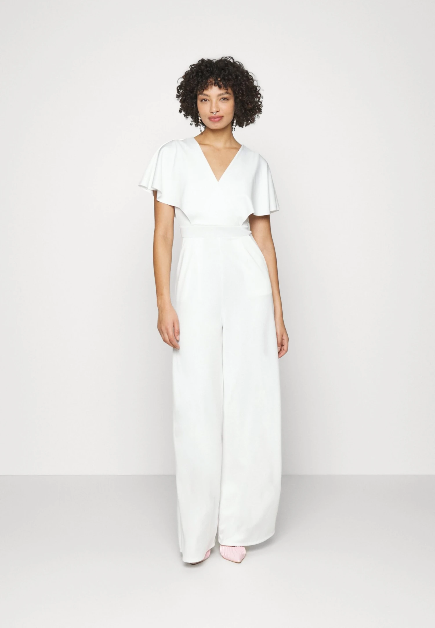 Wedding Betty V Neck Wrap - Jumpsuit - White 3 Wedding Betty V Neck Wrap - Jumpsuit - White
