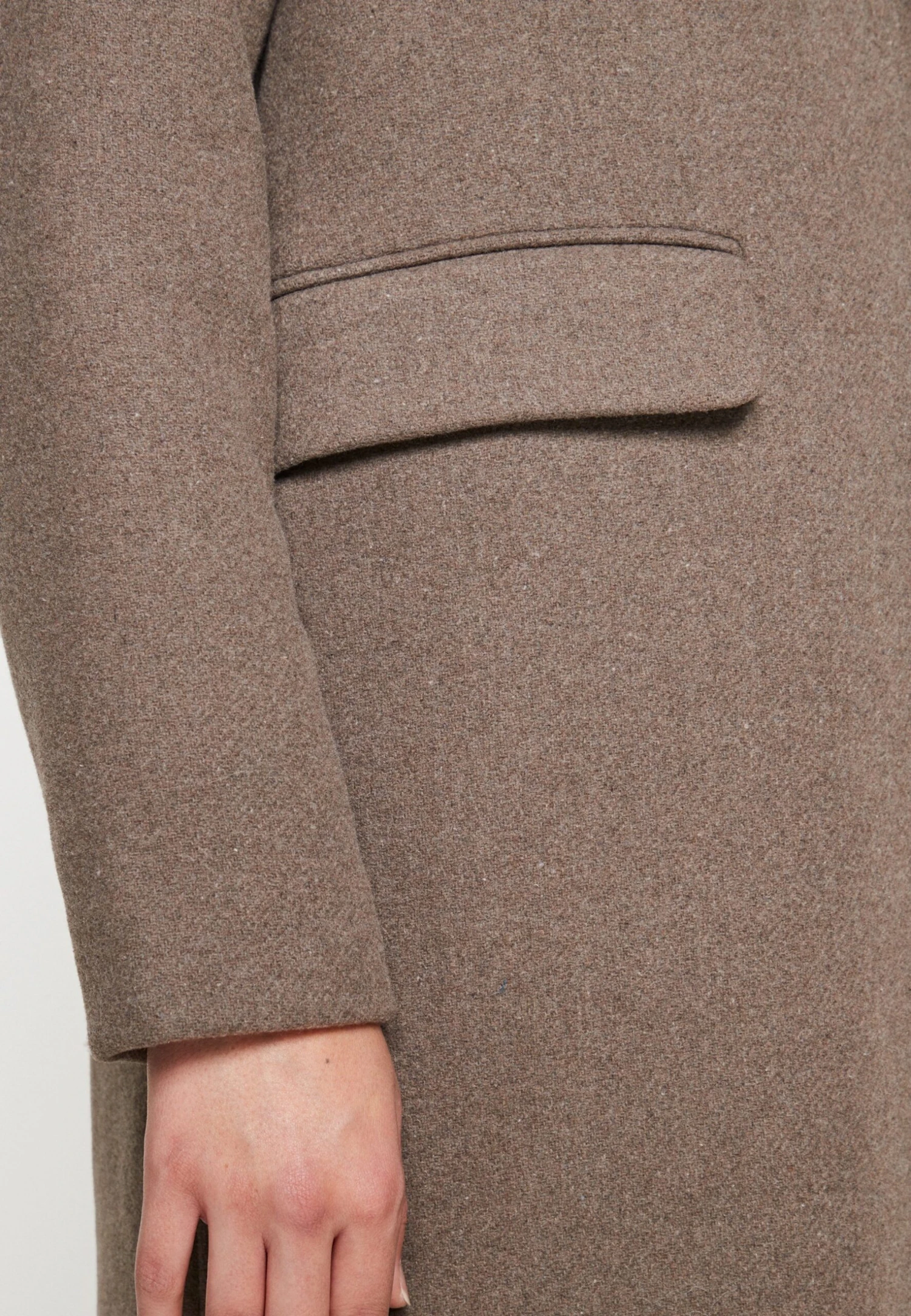 Vero Moda Vmvenetavega Long Wool Coat - Mantel - Chocolate Chip/Solid 8 Vero Moda Vmvenetavega Long Wool Coat - Mantel - Chocolate Chip/Solid - Afbeelding 6