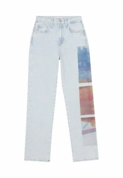 Calvin Klein Jeans High Rise Printed - Straight Leg Jeans - Denim Light -Dameskledingwinkel ad870a5e0fb74ccb939a55f3907abe59