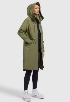 Khujo Marnia - Regenjas - Olivgrün -Dameskledingwinkel b4760461d059494bb03d4d1d90703c0b