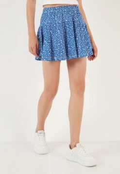 LELA Flowered Elastic Waist - Shorts - Royal Blue 9 LELA Flowered Elastic Waist - Shorts - Royal Blue -Dameskledingwinkel c766755568504ae88f2d20fc6c8c8fdb