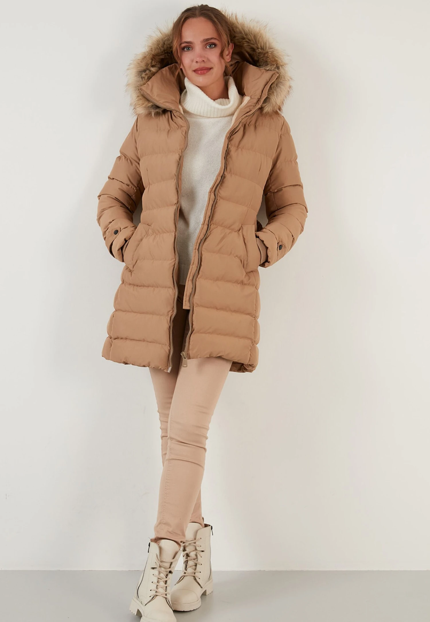 LELA Regular Fit - Winterjas - Camel 3 LELA Regular Fit - Winterjas - Camel